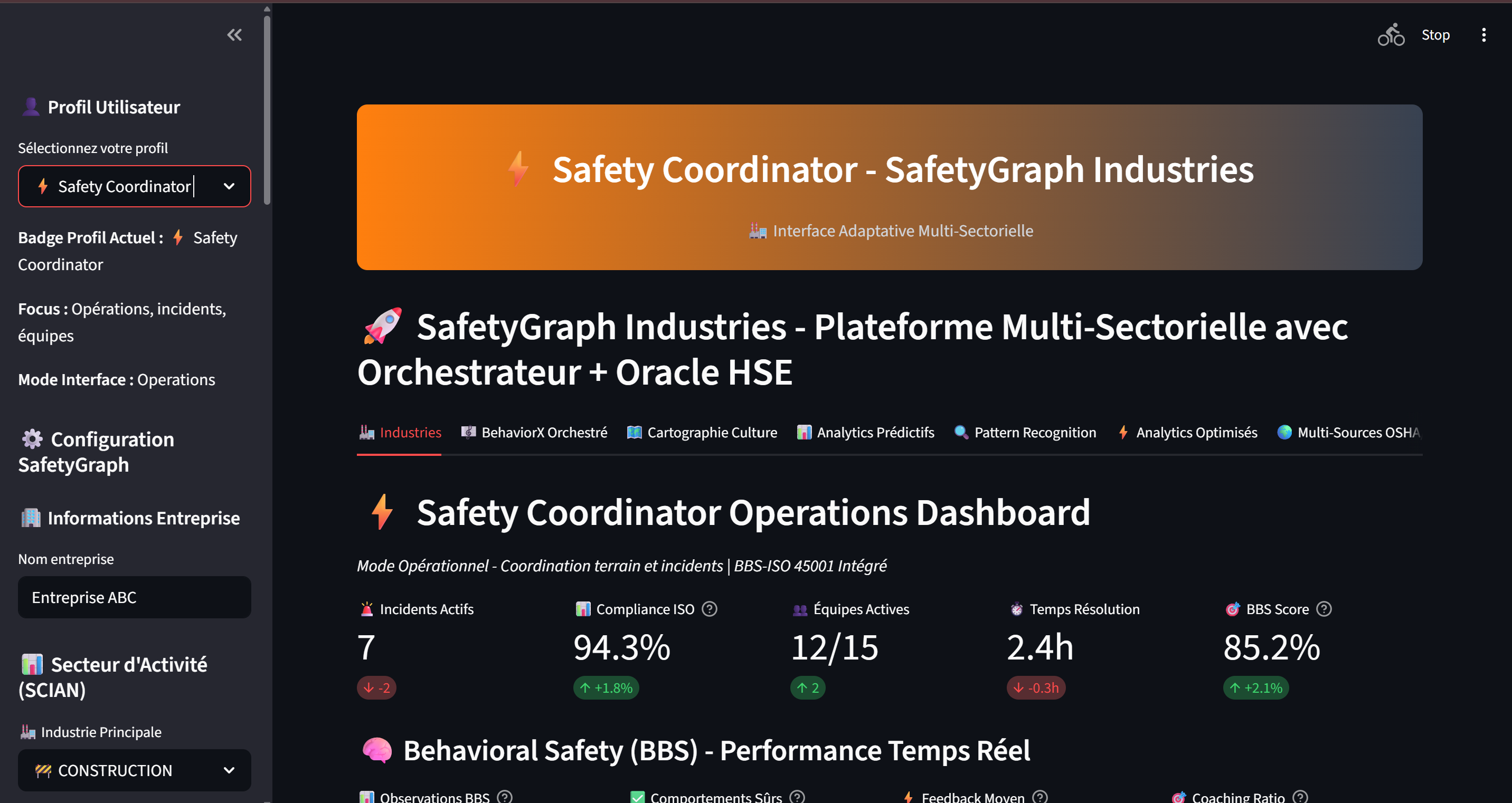 Safety Coordinator Dashboard